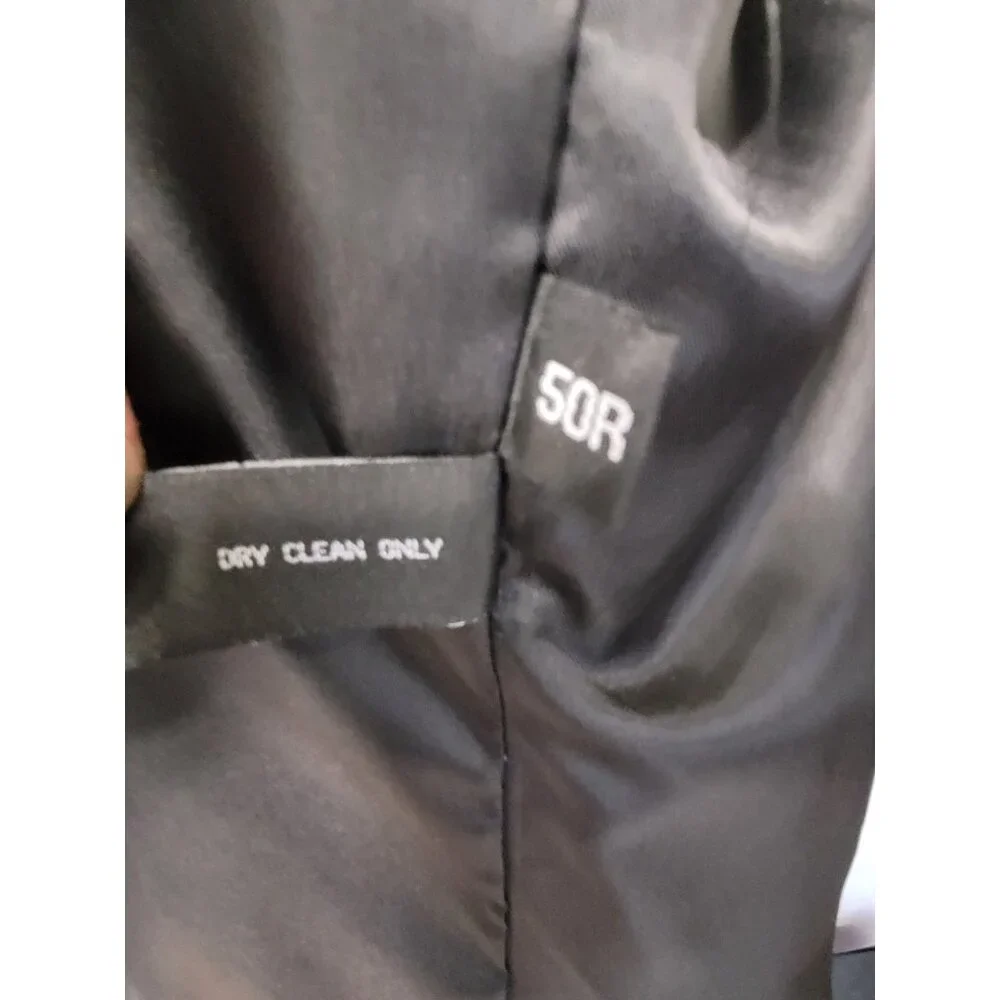Circle S 50R Black‎ Tweed Western Wear Men's Blazer Sport Coat Suit Jacket